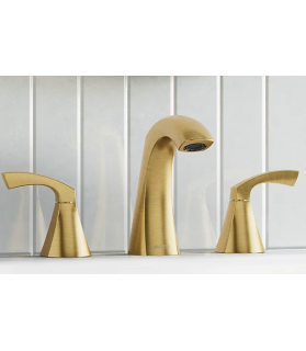 Lindor Widespread Faucet Brushed Gold Lindor Widespread Faucet Brushed Gold